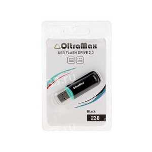 Флеш-накопитель 64Gb OltraMax 230, USB 2.0, пластик, чёрный