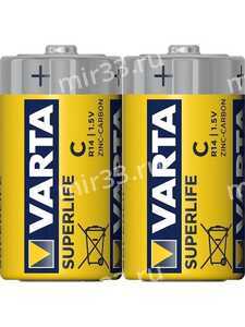 Батарейка D Varta SUPERLIFE R20-2P, 4,5В