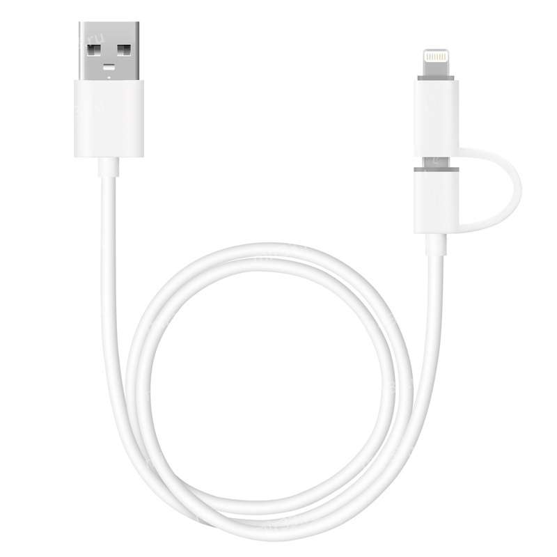 Кабель USB - Apple 8 pin FINITY FUL-01, 1.2м, круглый, 2.1A, силикон, цвет: белый