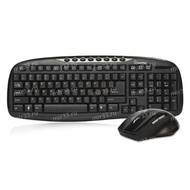 Комплект клавиатура+мышь мультимедийный Smartbuy 217508AG черный (SBC-217508AG-K) /20