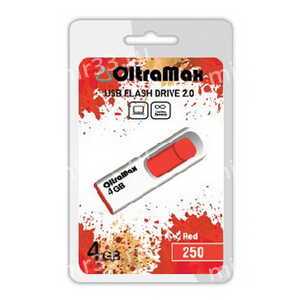 Флеш-накопитель 4Gb OltraMax 250, USB 2.0, пластик, красный