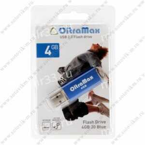 Флеш-накопитель 4Gb OltraMax Drive 30, USB 2.0, пластик, синий