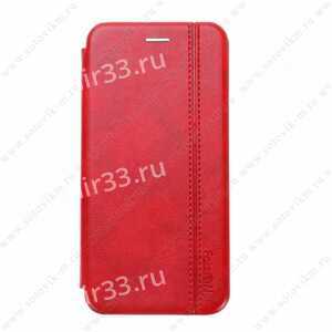 Чехол-книжка FaisON для APPLE iPhone 12 Mini, PREMIUM Line, экокожа, с силиконовым крепл, красный