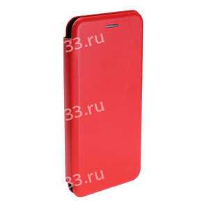 Чехол-книжка FaisON для APPLE iPhone 12 Mini, PREMIUM Line, экокожа, с силиконовым крепл, красный