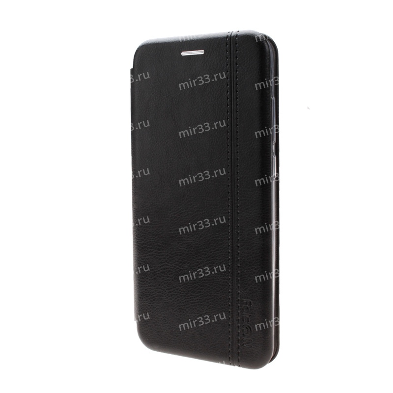 Чехол-книжка FaisON для APPLE iPhone 12 Mini, PREMIUM Line, экокожа, с силиконовым крепл, черный