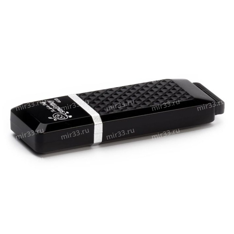 Флеш-накопитель 4Gb SmartBuy Quartz series, USB 2.0, чёрный