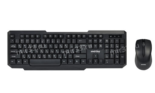 Набор клавиатура+мышь беспроводной SmartBuy, ONE, 230346AG-K, 1000 DPI, мультимедийный, USB, черный