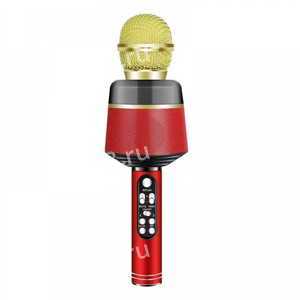 Портативный караоке микрофон Q008 цвет: красный