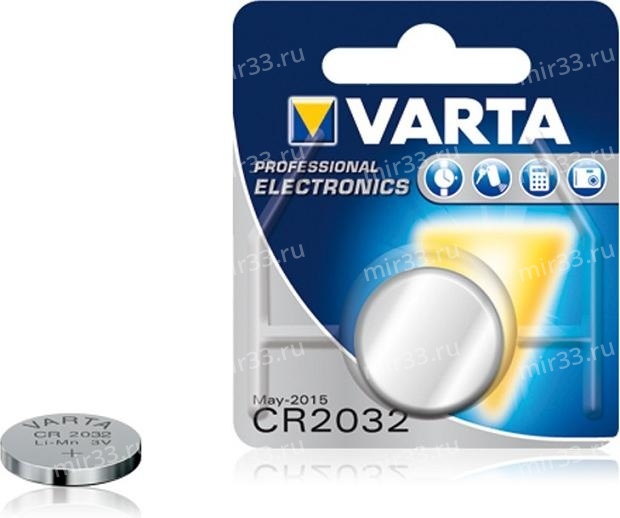 Батарейка Varta CR2032-1BL Professional Electronics, 1.55В, (1/10/100)