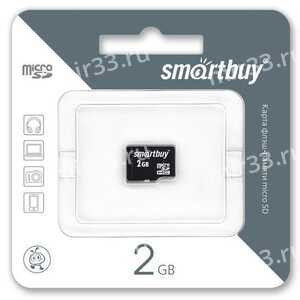 Карта памяти microSDHC 2Gb SmartBuy, без адаптера