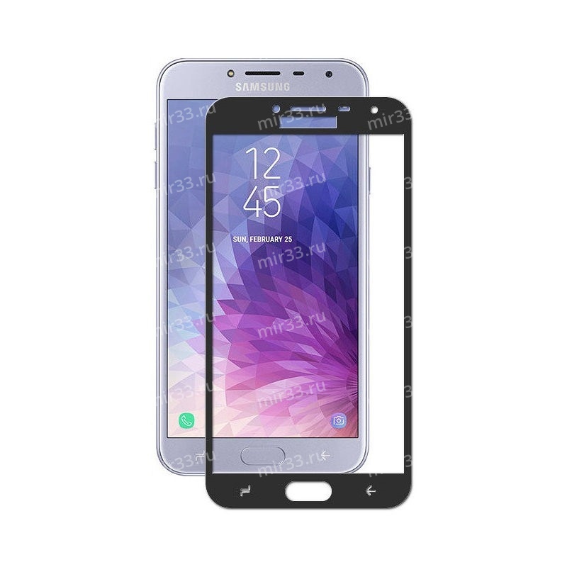 Стекло противоударное Aiwo для SAMSUNG Galaxy J4 (2018)  2.5D цвет: черный