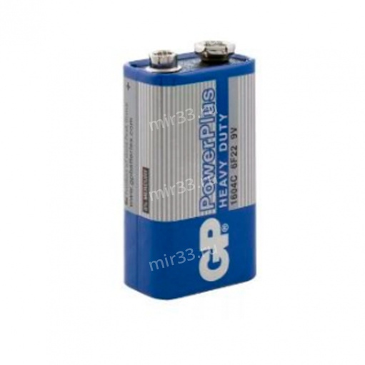 Батарейка Крона GP 6F22-1P-1P, Heavy Duty, цвет: синий, (1/10/500), (арт.GP 1604CEBRA-2 10/500)