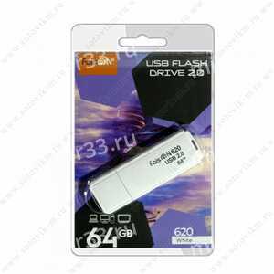 Флеш-накопитель 64Gb FaisON 620, USB 2.0, пластик, белый
