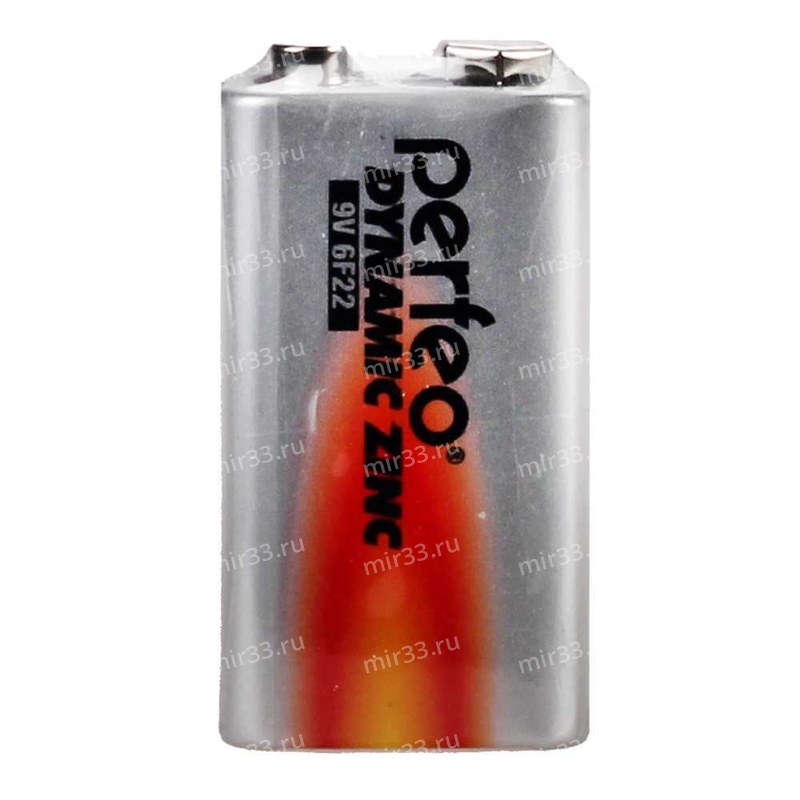 Батарейка Крона Perfeo 6F22-1P, Dynamic Zinc