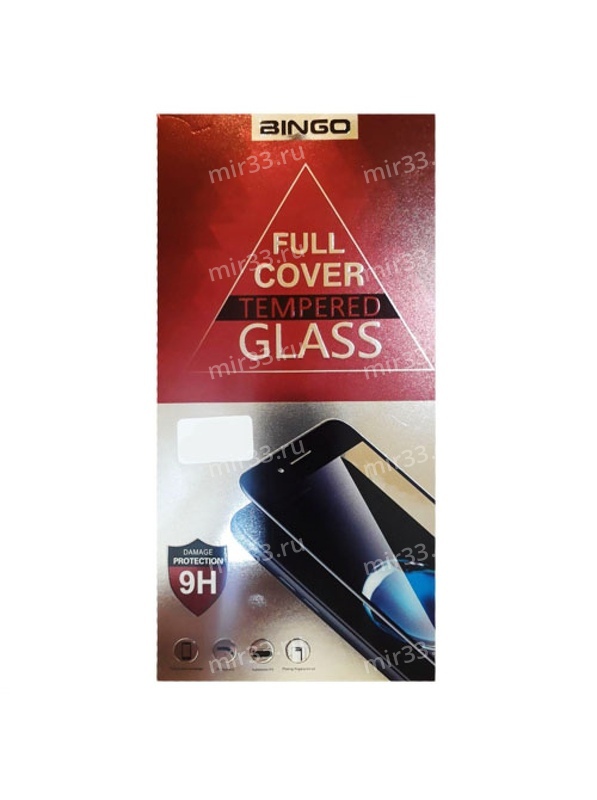 Защитное стекло 6D для Samsung Galaxy A70 , цвет: черный в техпаке
