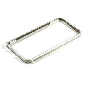 Бампер для AppleiPhone 6/6S Plus (5.5) металлический (серебряный)