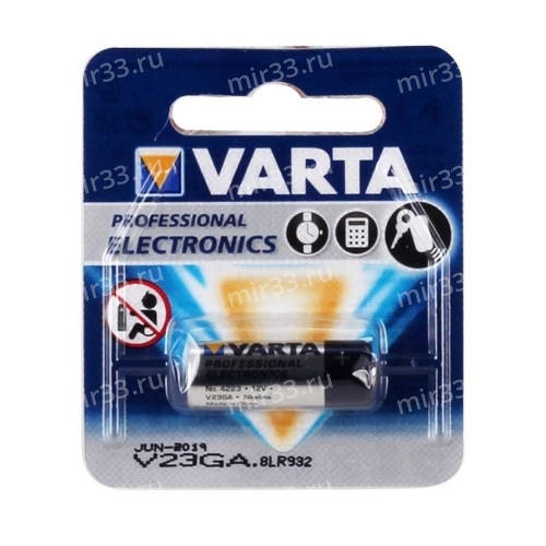 Батарейка A23 Varta MN21-1BL, Professional Electronics, 12В, (1/10/100), (арт.4223101401)