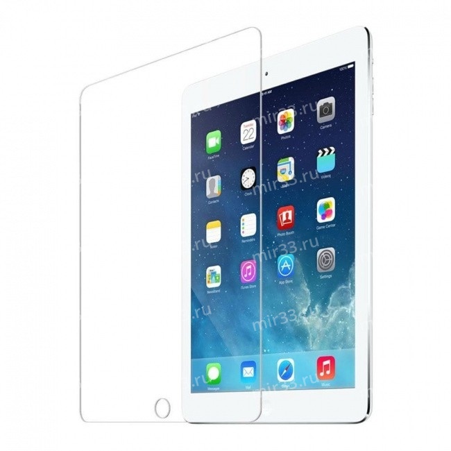 Стекло противоударное Noname для APPLE iPad 1/2/3/4 10.1, 0.33 мм, прозрачное,бумажной упаковке
