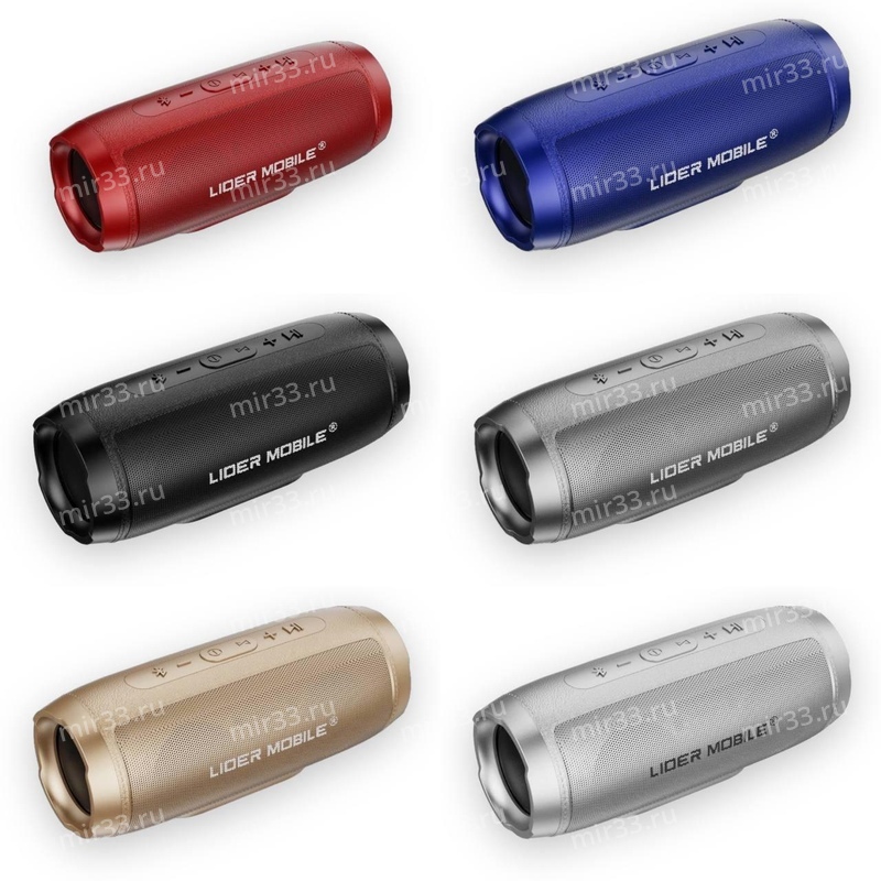 Портативная колонка Koleer, S1000, Bluetooth, AUX, TF, USB , цвет: красный