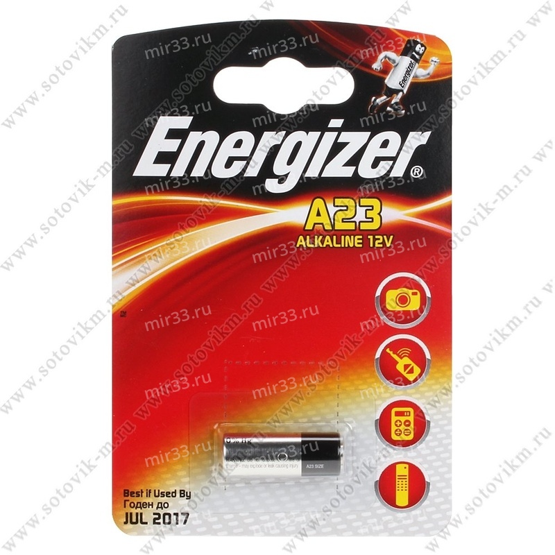 Батарейка A23 Energizer MN21-1BL, Alkaline, (1/10/100)