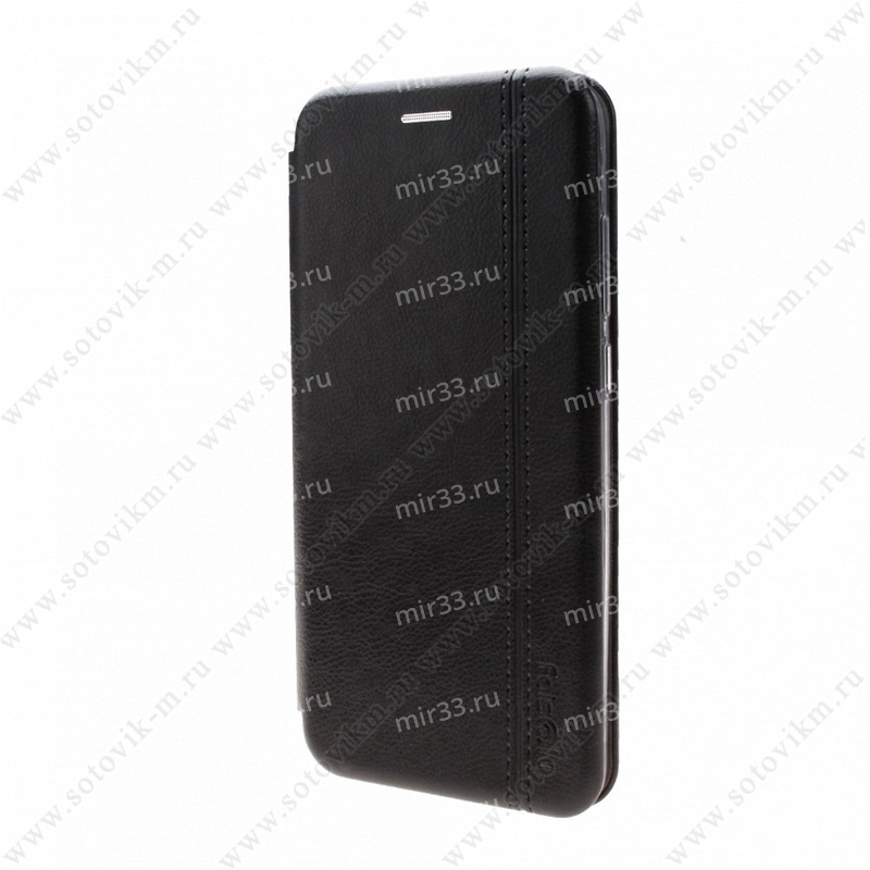 Чехол-книжка FaisON для SAMSUNG Galaxy A70, PREMIUM, экокожа, с силиконовым креплением, черный