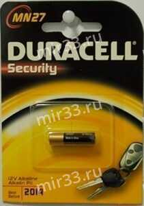 Батарейка A27 Duracell MN27-1BL, 12В, (1/10/100)