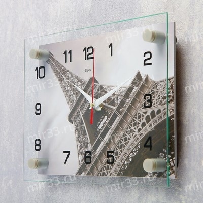 Часы настенные, серия: Город, Эйфелева башня , 20х26 см, микс 1377024