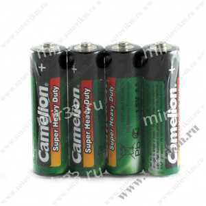 Батарейка AA Camelion R06-4P, 1.5В, цвет: зелёный, (4/60/960)