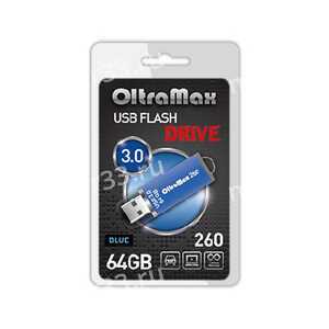 Флеш-накопитель 64Gb OltraMax 260, USB 3.0, пластик, синий