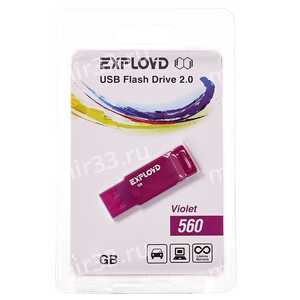 Флеш-накопитель 32Gb Exployd 560, USB 2.0, пластик, фиолетовый