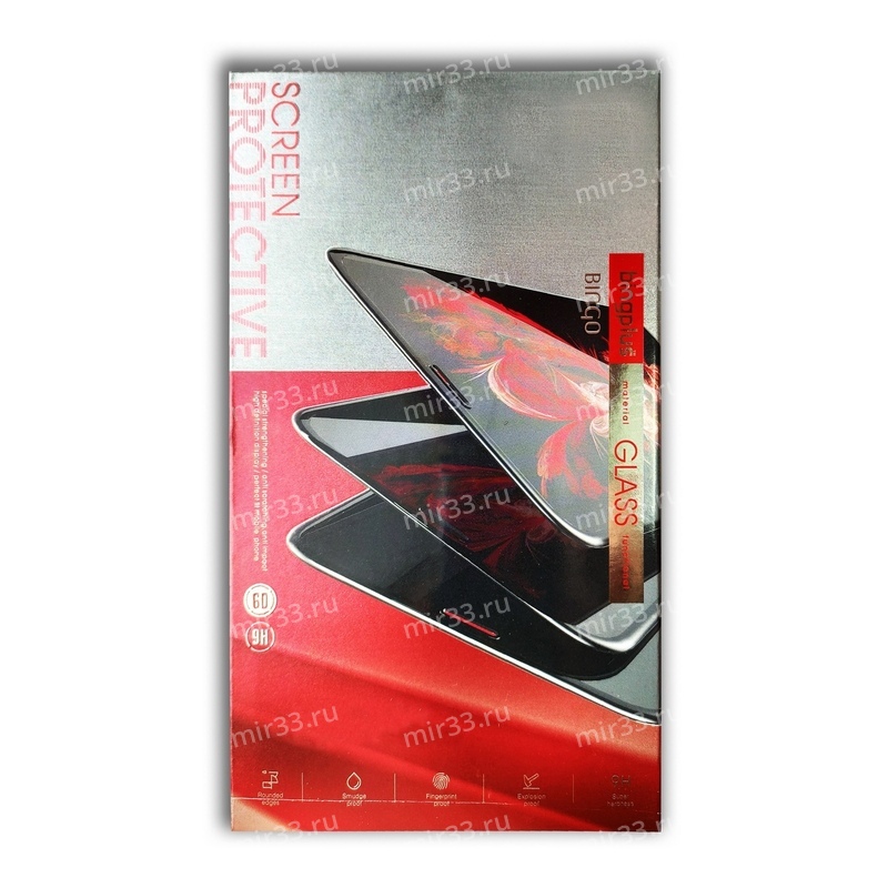 Стекло защитное Bingo для Xiaomi Redmi note 7/Note 7Pro/Note 7S,  цвет: чёрный в коробке
