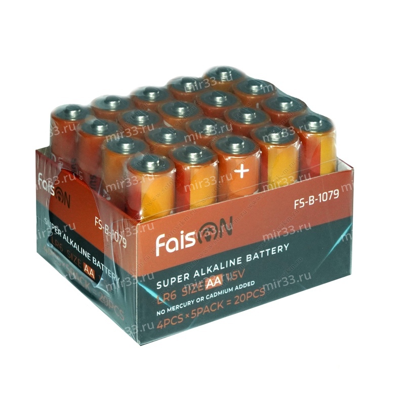 Батарейка AA FaisON LR6-20Box Super Alkaline, 1.5B, (20/800), (арт.FS-B-1079)