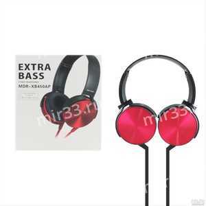 Полноразмерные наушники EXTRA BASS MDR-XB 450, кабель 1,2, цвет: красный