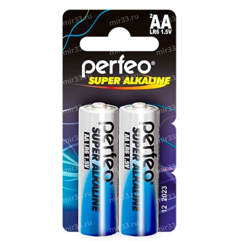 Батарейка AA Perfeo LR06-2BL, Super alkaline, (2/60/240)