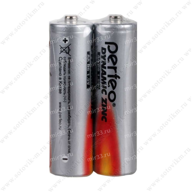 Батарейка AA Perfeo R6-2P Dynamic Zinc, (2/60/1200)