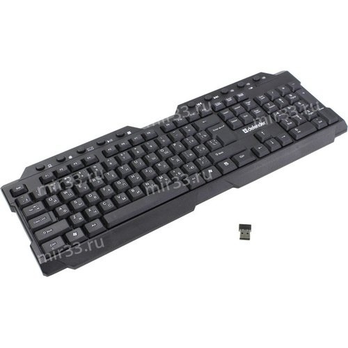 Клавиатура беспроводная Defender, Element, HB-195 RU, мембранная, цвет: чёрный