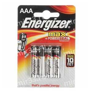 Элемент питания Energizer MAX PLUS LR03 BL4