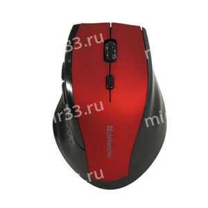 Мышь беспроводная Defender, MM-365, Accura, 1600 DPI, оптическая, USB, 6 кнопок, цвет: красный