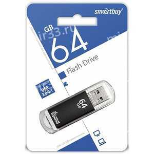 Флеш-накопитель 64Gb SmartBuy V-Cut, USB 3.0, пластик, чёрный