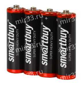 Батарейка AA SmartBuy R06-4P ONE, 1.5В, (4/60/600)