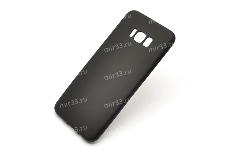Чехол силиконовый j-case для SAMSUNG Galaxy S8 Plus, тонкий, непрозрачный, матовый, цвет: чёрный