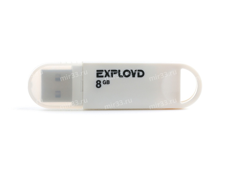 Флеш-накопитель 8Gb Exployd 570, USB 2.0, пластик, белый