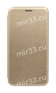 Чехол книга для Samsung M20 цвет: золотой