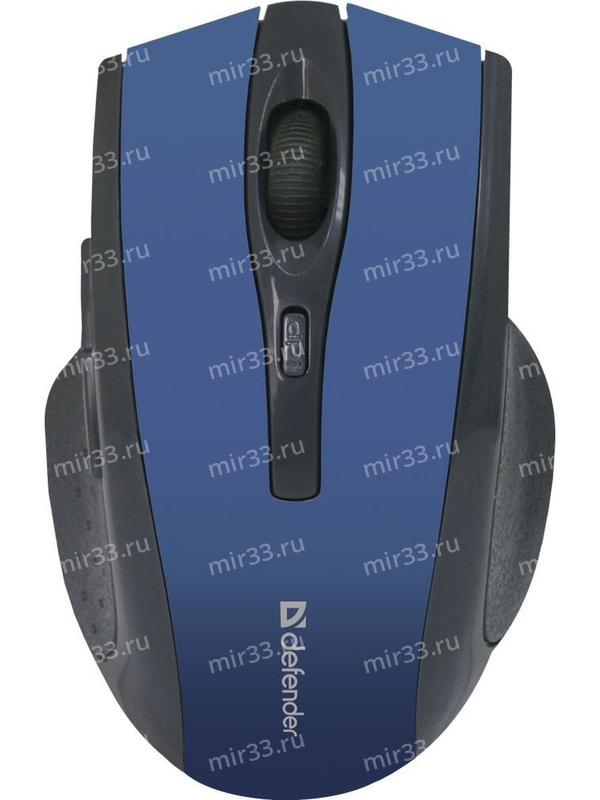 Мышь беспроводная Defender, MM-665, Accura, 1600 DPI, оптическая, USB, 6 кнопок, цвет: синий