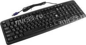 Клавиатура проводная Defender, Element, HB-520, PS/2, цвет: чёрный