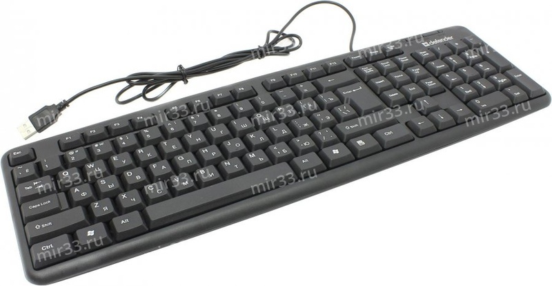 Клавиатура проводная Defender, Element, HB-520, мембранная, 1.5 м, цвет: чёрный