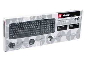 Клавиатура проводная Defender, HB-420, мембранная, 1.5 м, цвет: чёрный