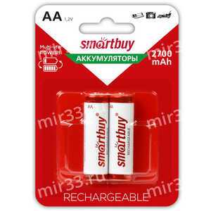 Аккумулятор AA SmartBuy, R06-2BL, 1000mAh, (2/24/240)
