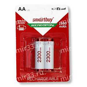 Аккумулятор AA SmartBuy, R06-2BL, 2300mAh, (2/24/240)