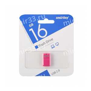 Флеш-накопитель 16Gb SmartBuy ART, USB 2.0, пластик, розовый